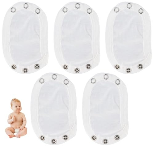 Funngy Extension per Il Corpo,5 PCS Prolunga Body Neonato Allunga Body Estensione Regolabile in Cotone Universale per Neonati e Bambini Baby Estensori per Body Supporto per Tutina e Intimo