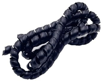 BPABDEITR Spiralförmige PP-Kabelhülle, mehrfarbig, ID 14–22 mm, 5 m(Black,ID 18mm 5 Meters)
