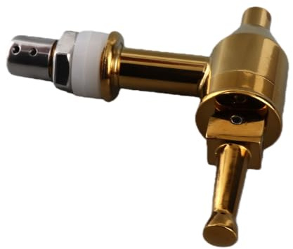 TOPINCN Zapfhahn für Fassfässer, Zapfhahn für Weinfässer, Zapfhahn für Bierfässer, Wasserhahn aus Kupfer mit Griff aus Zinklegierung für Getränkespender, Zuhause, Restaurant, Büro (Gold 12mm)