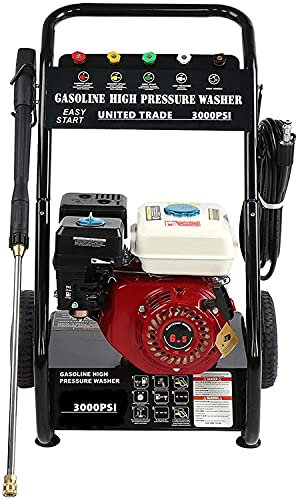 UNITED TRADE Hidrolimpiadora profesional versión 2023 de explosión 3000 PSI - Motor de 4 tiempos 6,5 HP
