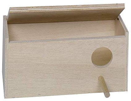 Nobby Wellensittich Nistkasten Loch rechts, 28,5 x 14 x 14 cm