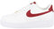 Nike Women's Air Force 1 '07 Shoe, Scarpe da Basket Donna, White Gym Red Metallic Gold, 37.5 EU