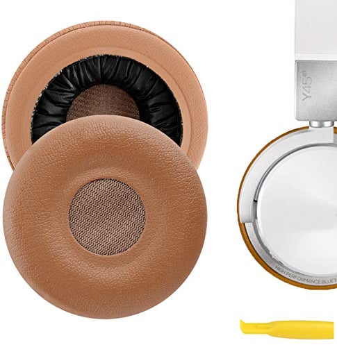 Geekria QuickFit Replacement Ear Pads for AKG Y40, Y45, Y45BT Headphones Ear Cushions, Repair Parts (Brown)