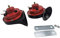 TAKPART 2 x Universal 12v 130 dB elektrische Dual-Tone Schneck Luft Horn Autohupe Lufthupe Schneckenhupe