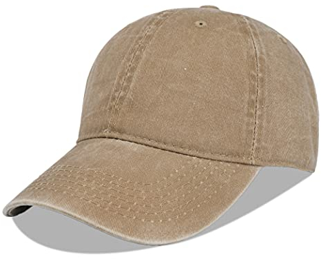 LANGZHEN Baseball Dad Cap 100% Baumwolle Passt Männer Frauen Klassische Verstellbare Plain Hat (Taupe)