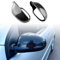 MKptopia ABS carbon black Copertura dello specchio Retrovisore Side Mirror Cap compatibile con VW Pa-ssat B6 R36 Golf 5 Je-tta MK5-Fibra di carbonio