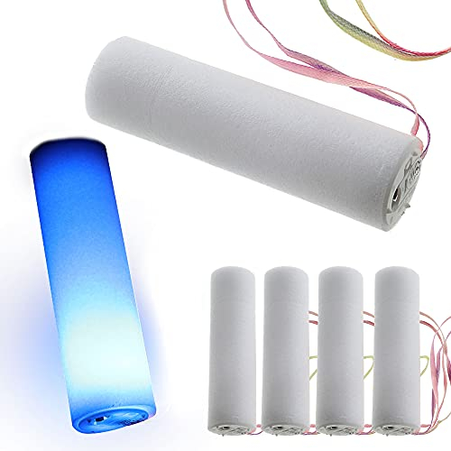 Cepewa LED Leuchtstab 6er Set│15x4cm Glowstick batteriebetrieben Schaumstoff │Leuchtfunktion Farbwechsel (1 x 6er Set LED Leuchtstab)