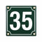Placas de Dirección – Ceramica Numeros Casa Exterior Personalizada – 15x15 cm (Verde)