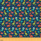 Dinosaurier-Stoff Meterware Kinder Kawaii Cartoon Dinosaurier Möbelstoff Bunte Uralte Dschungeltiere Dekostoff zum Quilten Nähen Tropisches Hawaii-Palmenblatt Blau 920 x 150 (HxB)