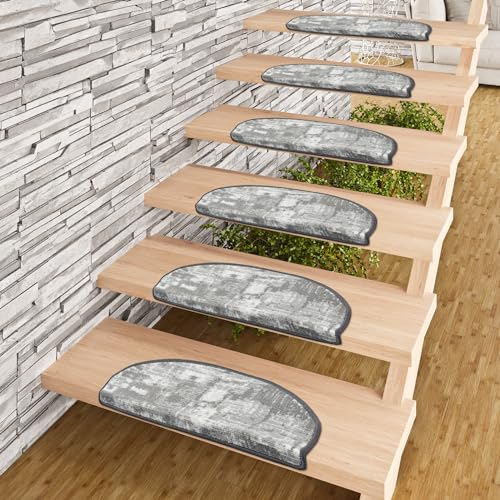 Pergamon Trend Schlinge Stufenmatte Grau Trend (halbrund)