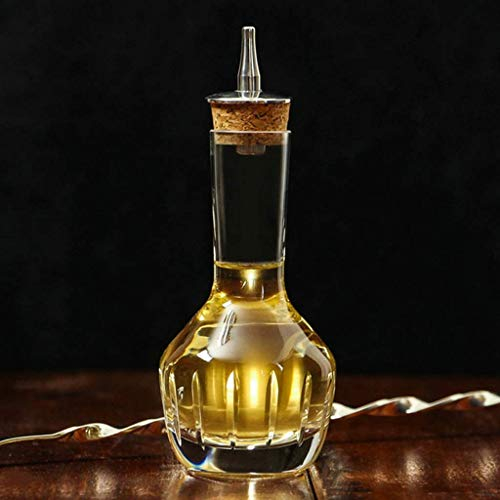 Samnuerly Cocktail Shaker Classic Bitter Bottle Vertical Cut 90Ml Bitter Bottle Glass Liquor Pourer Bar Tool Bartender Kit Cocktail Barware