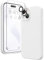 GONEZ 5 in 1 for iPhone 14 Case, Slim Silicone Case with 2X[Screen Protectors + Camera Lens Proctetors], Soft Microfiber Lining, Shockproof Full Body Protective Phone Cover 6.1, White