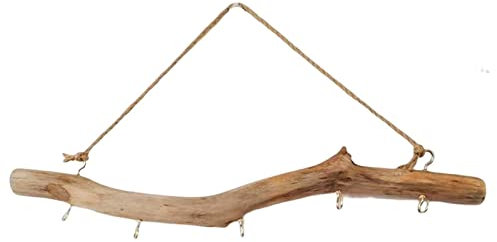 MagiDeal Holzhaken Wandmontierter Haken aus Treibholz Retro Einfach zu verwendender Wandhaken für den Eingangsbereich