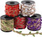 Glarks Juego de 5 rollos de cinta de hojas de 33 pies, cordel de yute natural de 5 colores con cuerdas de hojas de vid artificiales, cuerda de arpillera trenzada, cinta decorativa de vid para