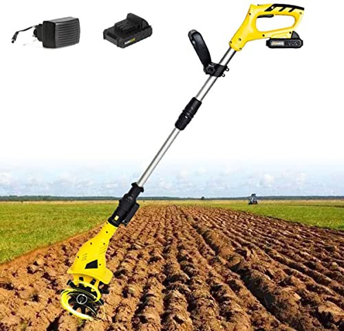 XCC 20V motor hoe for vegetables, cordless electric motor hoes, working width: 10 cm - working depth: 25 cm - ergonomic double handle - battery and charging station incl