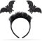 SAKIUNI Halloween Party-Thema Dekoratives Haarreif, Glitzer Fledermaus mit Frühling, Karneval, Maskerade, Cosplay – Kostümzubehör, Stirnband für Erwachsene, Damen und Herren, Schwarz