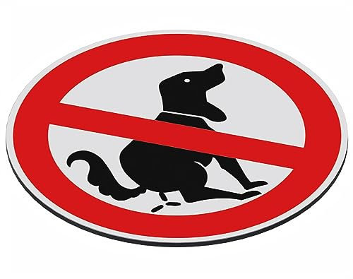 SCHILDER Systeme Verbotsschild – kein Hundeklo – 3mm Aluminium-Dibond-Schild - 20cm ⌀ – Wasserfest und Witterungsbeständig für den Innen- und Außenbereich – 100% Made in Austria