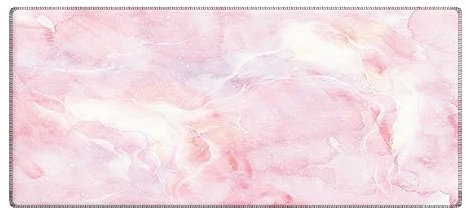 Xmiral Office Pad Laptop Non Slip Marbled Desk Decor Gaming Organizer Pad Home Home Desk Mat Decor Pads Small Keyboard Wrist Pad (Pink, F)