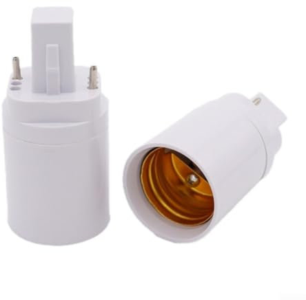 SPORTARC Adattatore convertitore per lampadina a vite, G24 2 pin a vite Edison ES E27, 5 pezzi (5 pezzi)