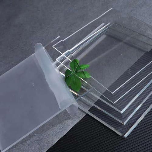 Dachplatten aus Polycarbonat Polycarbonat-Gewächshausplatte, Poly-Kunststoff-Dachplatten, klare Acrylplatte, für Schuppenfenster, Basteln, Bilderrahmen, Glasersatz, 2 mm transparente Kunststoffplatte
