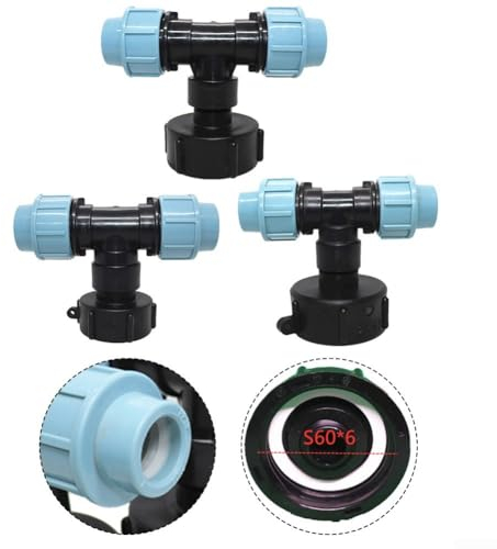 Waterpijp Verbindungsstück Tuin Gazon Slang IBC Adapter, praktisches Wasserhahn-Montagewerkzeug (25 mm)