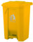 Recycling Dustbin Rubbish Pedal Bin Waste Trash Bin | Foot Pedal Bin Home Bedroom Bathroom Kitchen | Indoor Outdoor Rubbish and Waste Bin with Pedal | Bin Recycling Waste Dustbin (Yellow, 50 Litre)