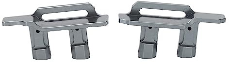 Aluminum Alloy Battery Holder, Metal 3S 4S Tall Battery Holder Mount Hold Down, With Battery With Battery Holder, Suitable for Traxxas Maxx 1/10 RC Car Upgrade Parts (Grey)