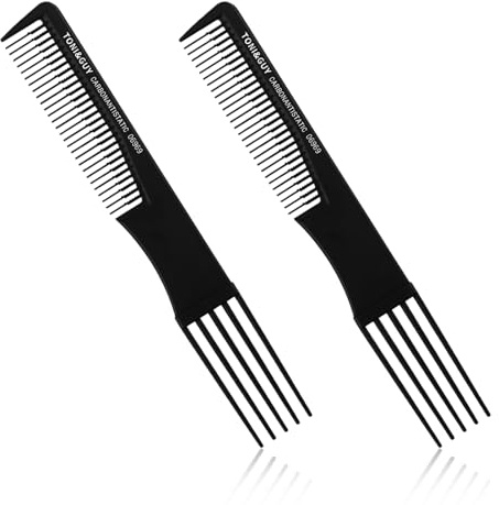 Rat Tail Comb & Tail Comb for Women, Fine Tooth Hair Styling Comb | Anti Static Sectioning Comb with Long Handle for Parting, Teasing, Volume and Salon Styling on All Hair Types
