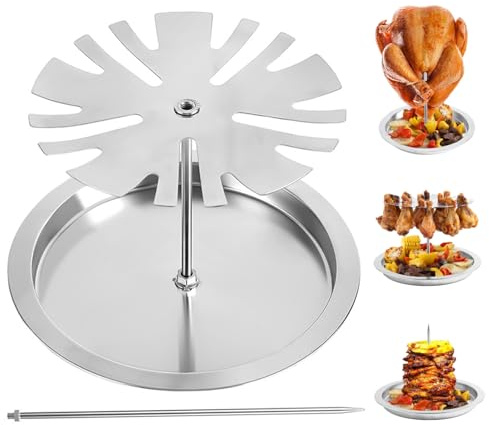 Hbbgdiy 1 Set Stainless Steel Chicken Leg Rack, 15 Slots Drumstick Holder with Drip Tray, Roasting Rack for BBQ Grill & Oven Cooking