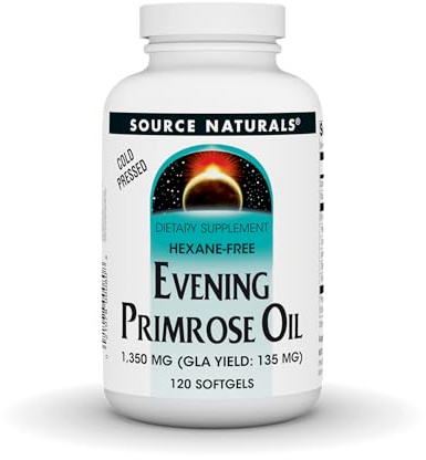 Source Naturals Evening Primrose Oil, Hexane Free, Cold-Pressed - 1350mg, 120 Softgels