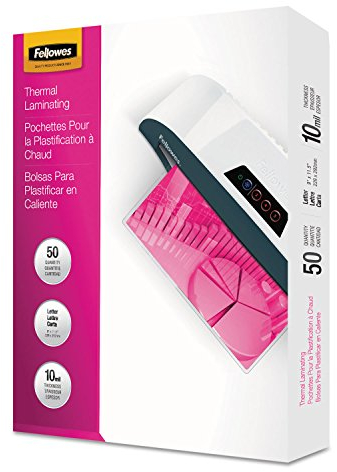 Fellowes 52042 Laminierfolien, Buchstaben, 10 mil, 28,1 x 22,9 cm, 50 Stück pro Stück, glänzend