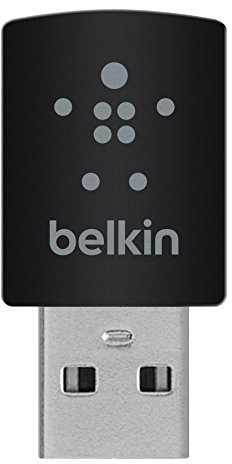 Belkin F7D2102 Adaptador y Tarjeta de Red WLAN 300 Mbit/s - Accesorio de Red (Inalámbrico, USB, WLAN, Wi-Fi 4 (802.11n), 300 Mbit/s, Negro)