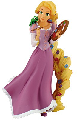 Bullyland 12426 - Spielfigur, Walt Disney Rapunzel mit Malerpalette, ca. 10 cm groß, liebevoll handbemalte Figur, PVC-frei, tolles Geschenk für Jungen und Mädchen zum fantasievollen Spielen