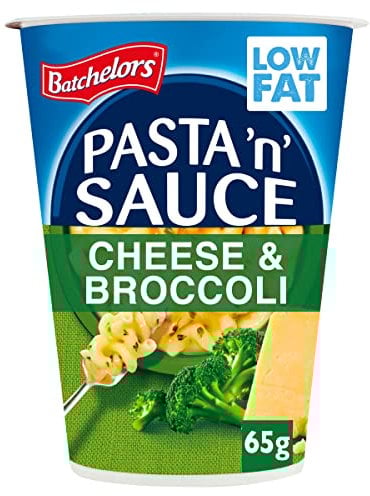 Batchelors Pasta 'n' Sauce, Cheese & Broccoli Flavour Instant Snack Pot, 65 g Pot (Pack of 1)