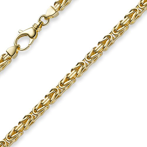 4mm Armband Armkette Königskette aus 750 Gold Gelbgold 19cm Unisex