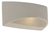 Qazqa Landhaus Wandleuchte, Wandlampe - Adelaide - Beton, Industrial, Rund, max. 25W, Geeignet für LED, 20cm, Ideal als Wohnzimmerlampe und Flur