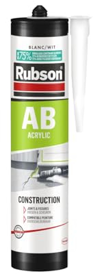 Rubson AB Mastic acrylique bâtiment spécial chantier , pour joints et fissures, cartouche 280ml