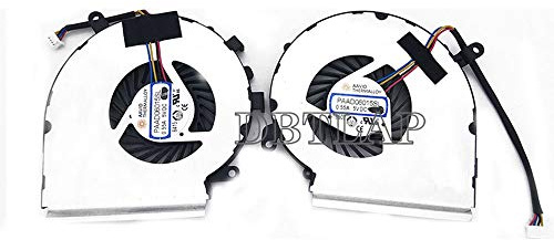 DBTLAP Ventole per CPU gpu da Computer per MSI GE62VR GL62M GP62MVR GL62VR MS-16JB MS-16J9 Portatile CPU Ventola di Raffreddamento PAAD06015SL N366 N371 4PIN