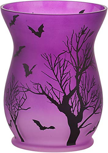 Pavilion Gift Company Kerzenhalter im Hurricane-Glas, groß, 625 ml, Violett