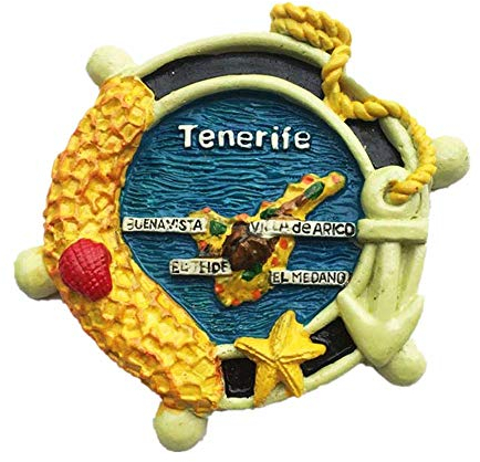 3D-Kühlschrankmagnet, Ruderform, Teneriffa, Spanien, Reise-Souvenir, Geschenk, Zuhause, Küche, Kühlschrank, Dekoration, Magnetaufkleber, Bastel-Kollektion