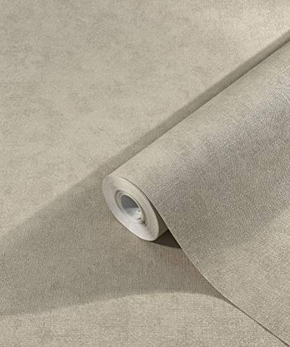 marburg Tapete Grau Greige Beige Uni Modern für Wohnzimmer Schlafzimmer oder Küche Made in Germany Premium Qualität 32428
