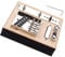 LAMSAM Kombinationen von vorverdrahteten E-Gitarren-Steuerplatten-System, Gewindesättel Dual Loading Bridge Plate Loaded Alnico V Single Coil Neck Bridge Pickups Set, Chrome-13A