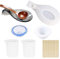 Cayway 14 PCS Spoon Holder Resin Mould Dish Tray Bowl Epoxy Resin Casting Molds, Silicone Measuring Cup, Wooden Stick for DIY Crafts, Jewelry Storage, Trinket Container, Candle Holder, Decoration