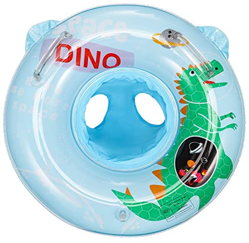 Salvagente Neonato, Gonfiabile Salvagente Bambini con Mutandina, Salvagente Neonato Collo per Bambini 12 mesi a 6 anni(Dinosauro - blu)