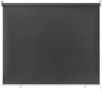 Froadp 140x140cm Außenrollo Sichtschutzrollo mit Reflektierende Thermofunktion Kunststoffbeschichtung Senkrechtmarkise Außen Vertikalmarkise Fensterrollo für Balkon Terrasse Garten (Anthrazit)