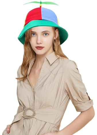 SHDIEHJFMLDH Propeller mütze,Cute Bucket hat,Hubschrauber mütze,Lustige Hubschrauber Kappe,Mehrfarbiger Helikopter Hut Propeller mütze für Erwachsene und Kinder（Grün）