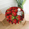 OGNOT Tischdecke, rund, Erdbeer-Obst, Dekostoff, für Esstisch, Buffet-Partys und Camping