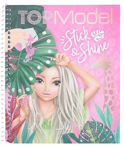 Depesche 12470 TOPModel - Malbuch Stick & Shine, 24 Seiten mit tollen Motiven, zum ausmalen und gestalten