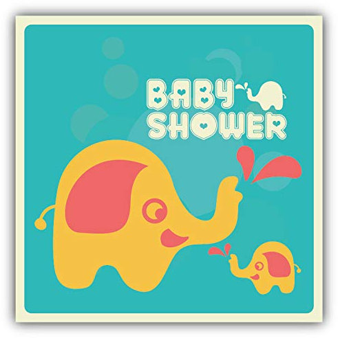 WildeBabsKLBT 11cm Hochwertiger Premium Auto-Aufkleber Sticker Decal Autoaufkleber Klebefolie Elefant Baby Dusche H2033