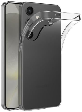AICEK Compatible con Samsung Galaxy S24 Cover, Trasparente Silicone Custodia per Samsung S24 Cover Protettiva Molle di TPU Bumper Case Sottile